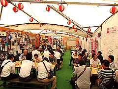 復興商店街・屋台村にて昼食